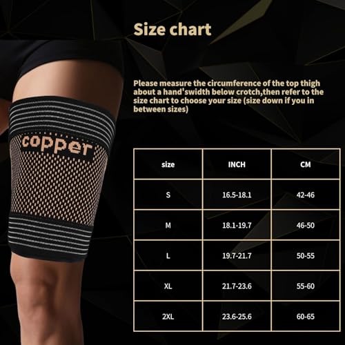 Hamstring Compression Sleeves with Adjustable Straps – Copper Large Gold