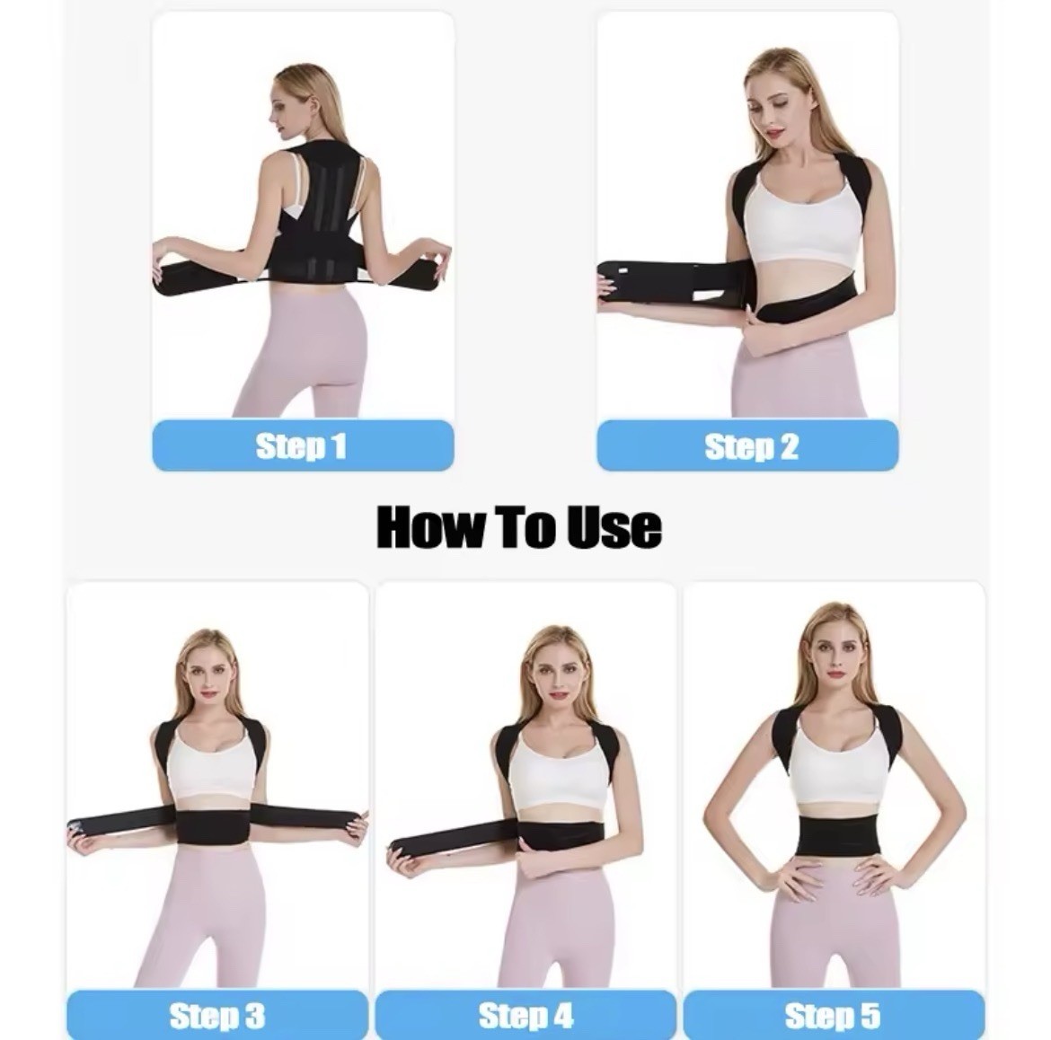 Back Aligner Bad Posture Fix Hunchback Corrector Back Support Belt Size Large