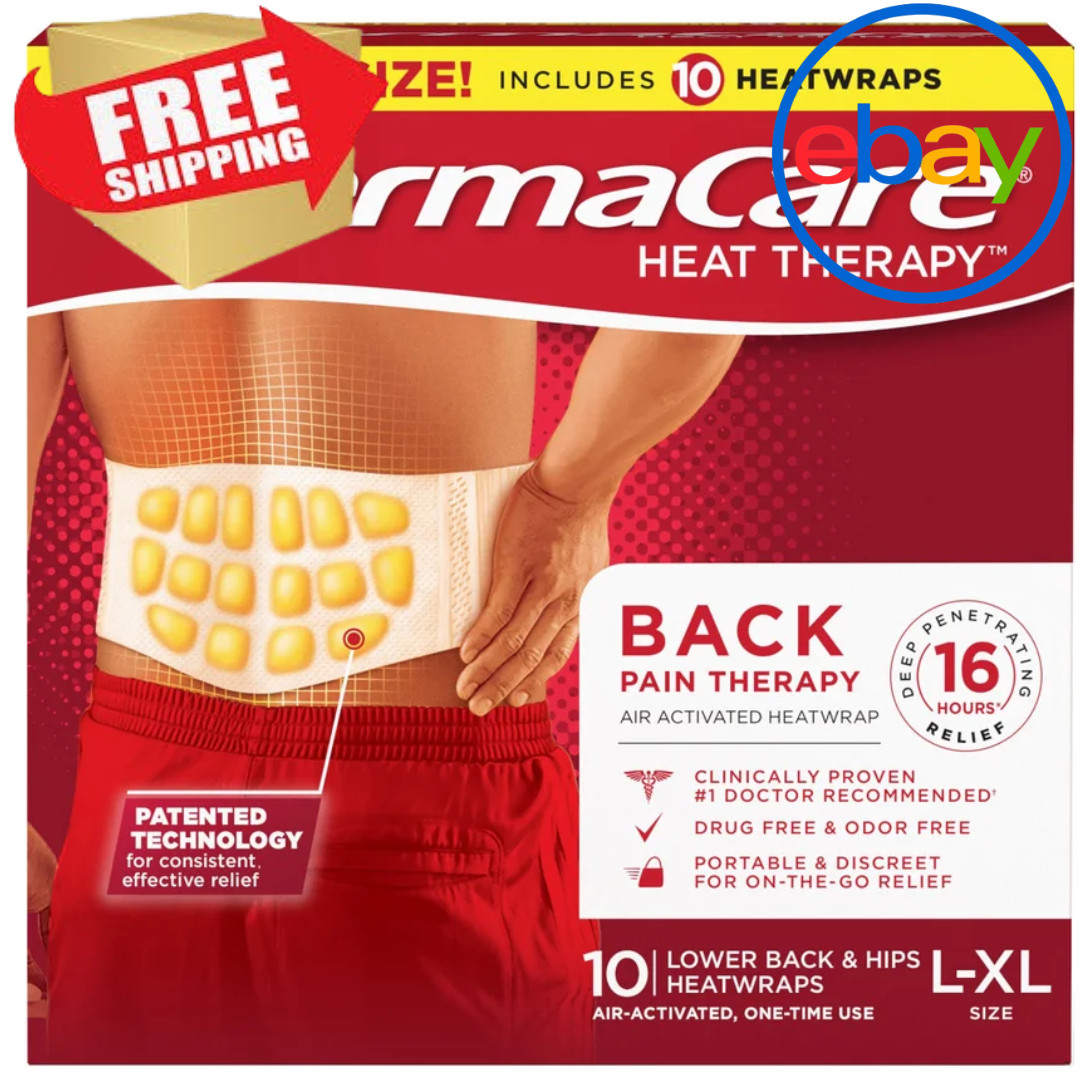 ThermaCare Lower Back & Hip L/XL, 10 HeatWraps