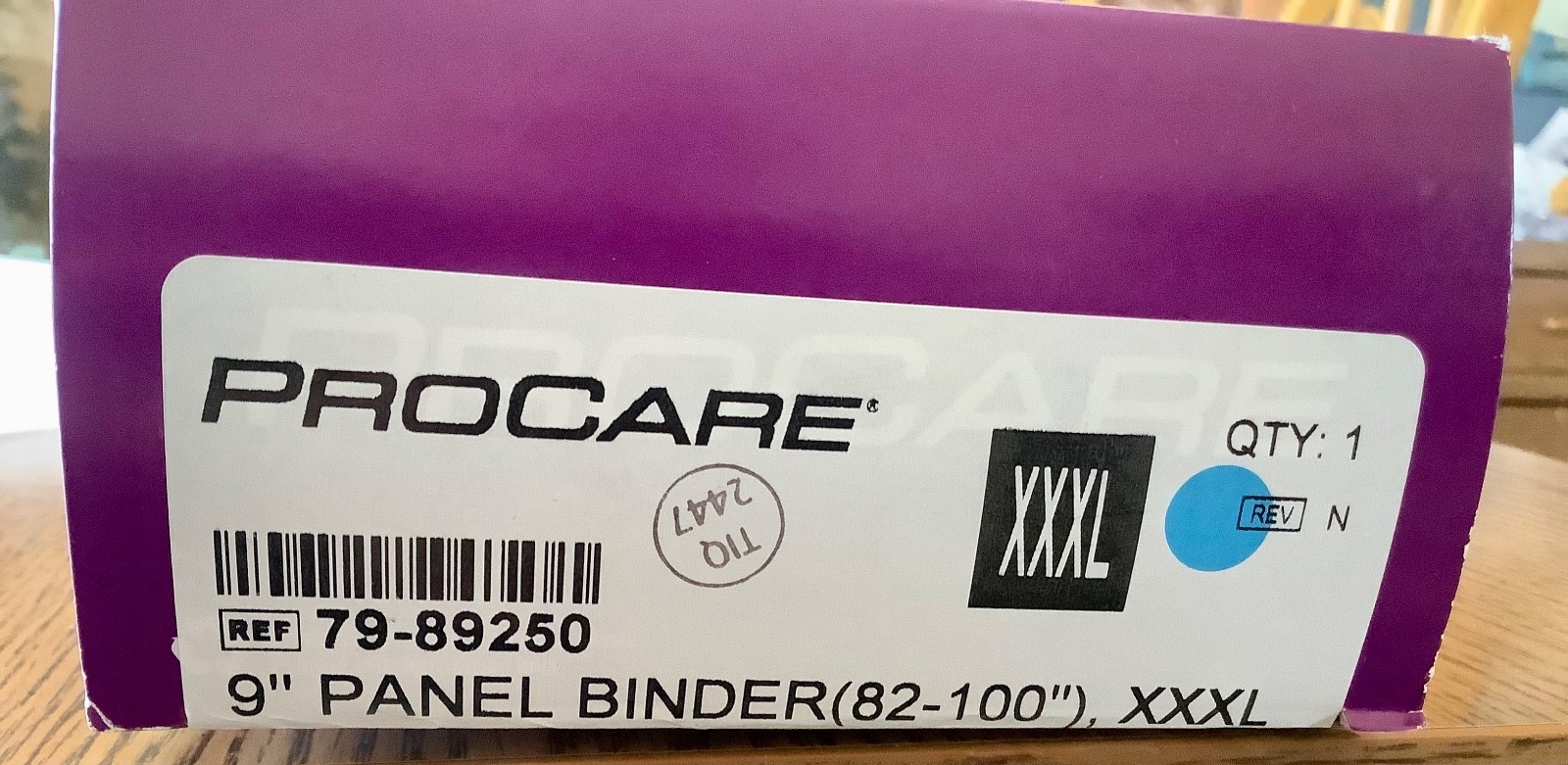 PROCARE PANEL BINDER 9” XXXL (82-100”) ABD BINDER 79-89-250