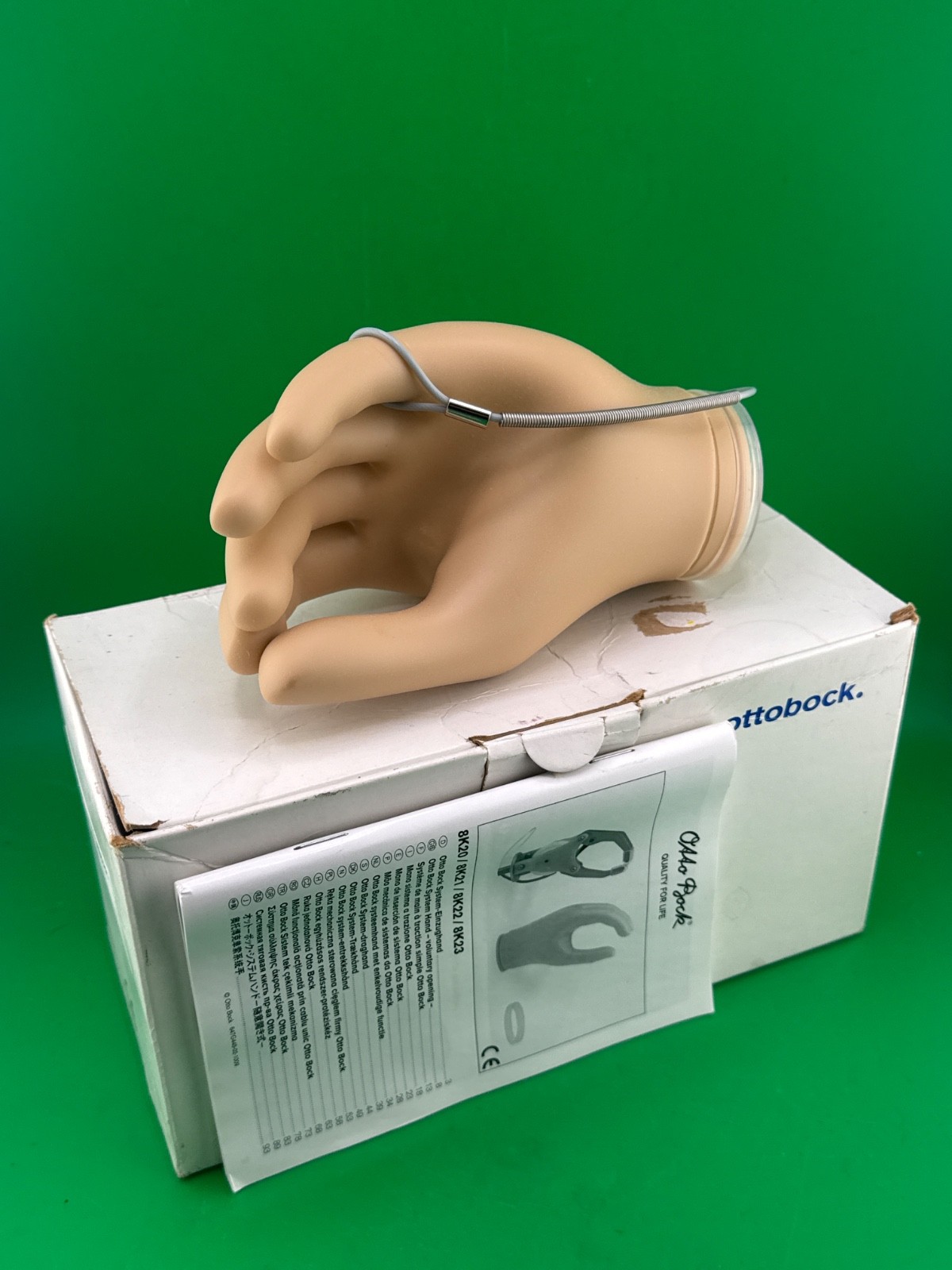 Otto Bock System prosthetic, 8k23=L8, size 8, left hand. New