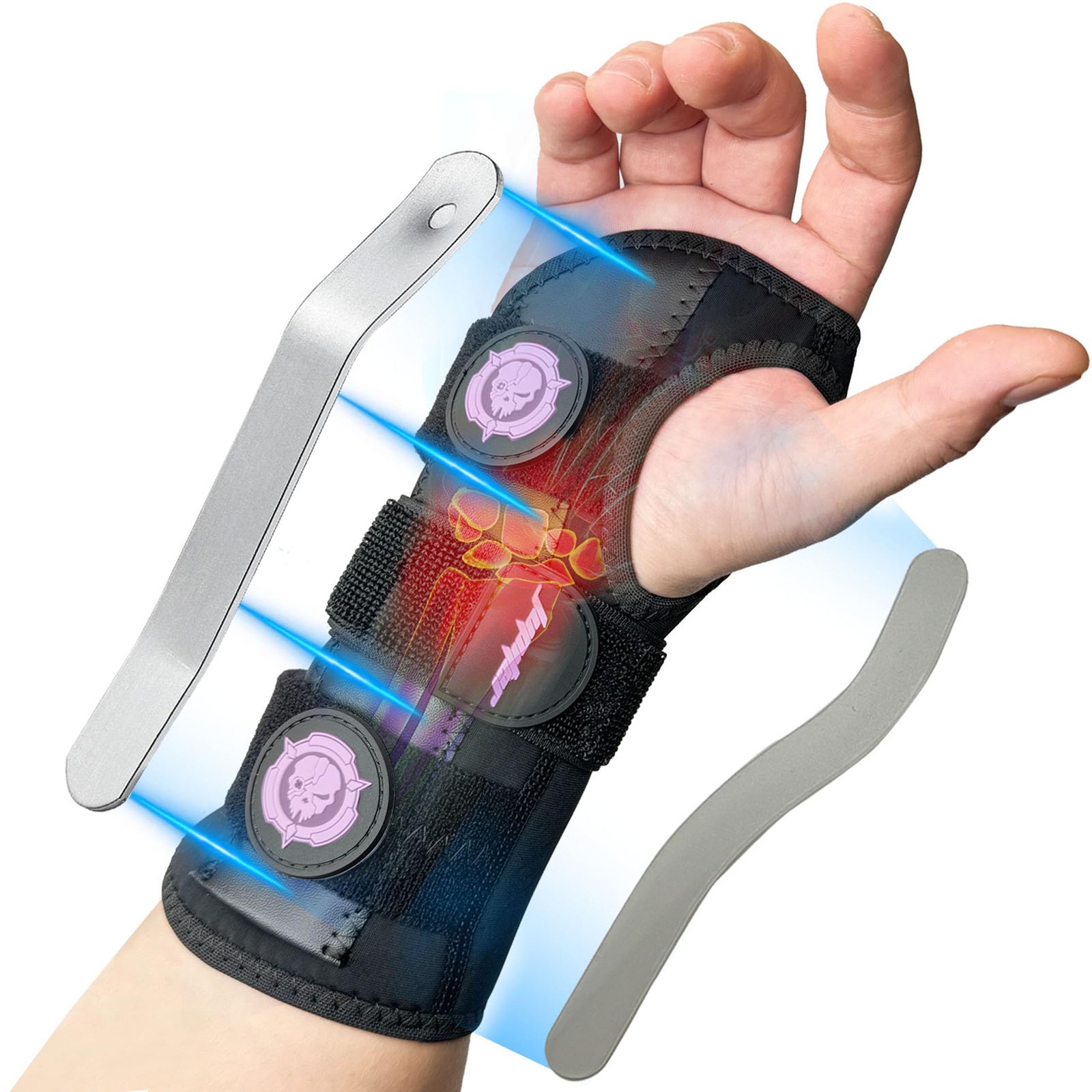 Neoprene Wrist Brace – Adjustable, Relieves Pain from Carpal Tunnel, Tendonit…