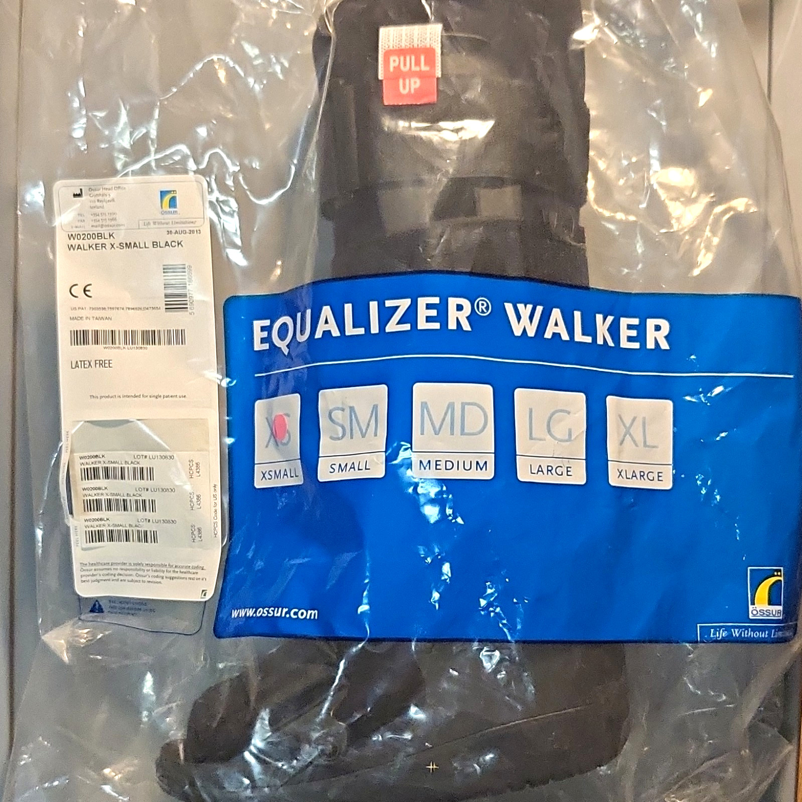 Össur Equalizer Walker Boot Black XS Foot/Ankle/Leg Immobilization W0200BLK