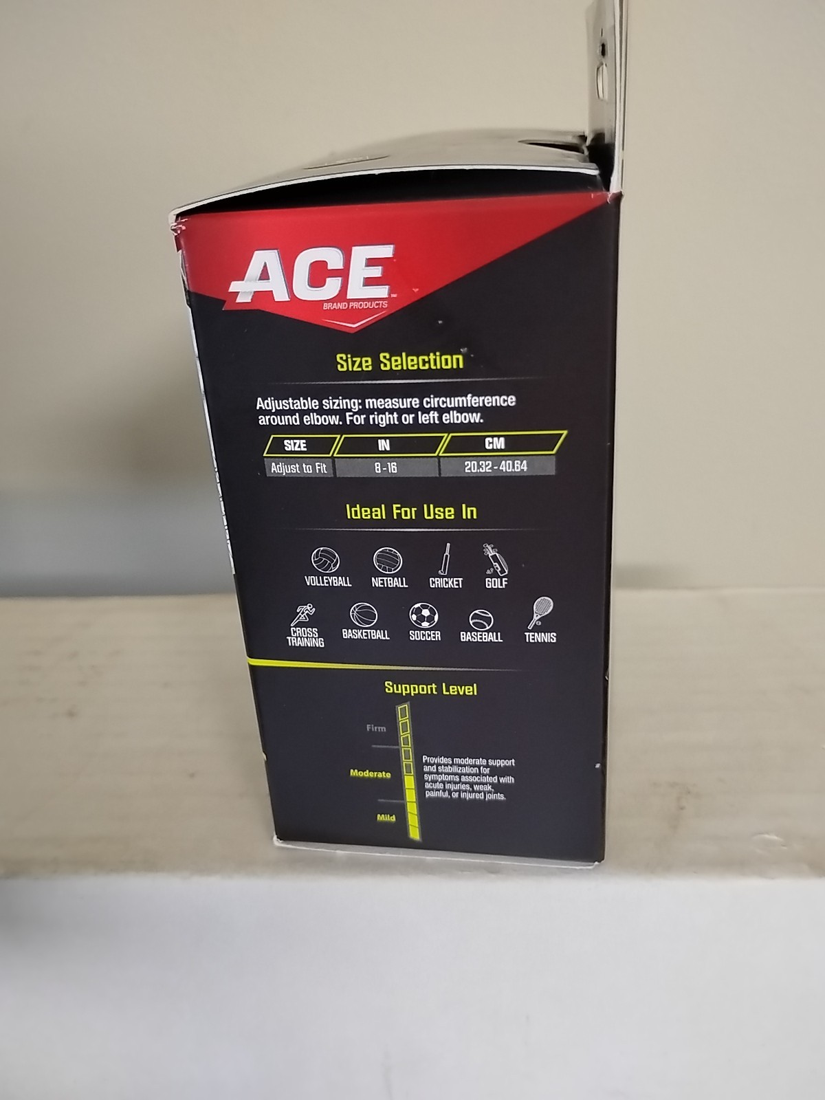 ACE Elbow Support 904004, Adjustable compression support Brand New Box # 4