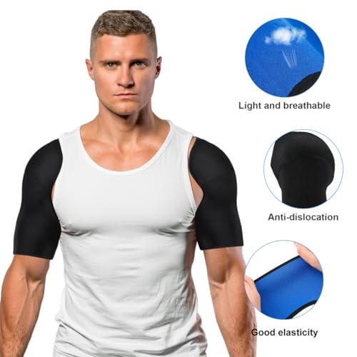 Double Shoulder Brace Support for Men Women, XL Breathable Compression Sleeve