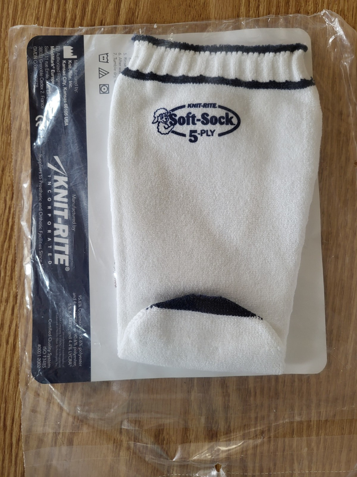 Knit-Rite Prosthetic Soft Sock Size #1 #2 8-12 Hole In Toe 1SP5RGXS 5 PLY