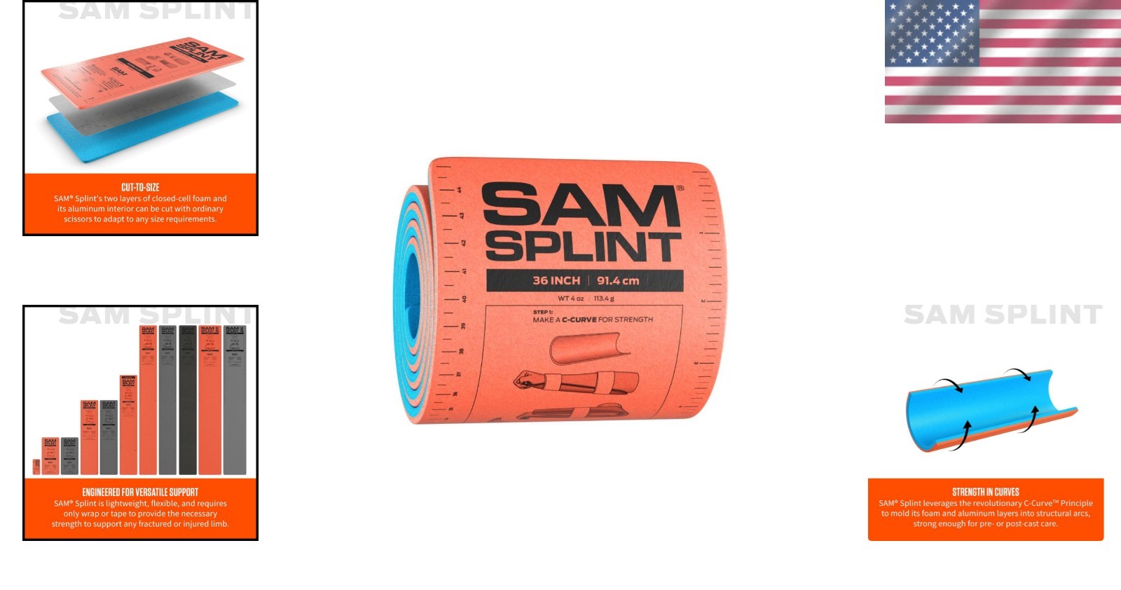 Trusted 36″ SAM Splint – Waterproof, Reusable & Radiolucent for Professionals