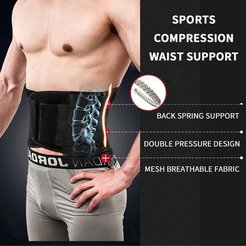 Men Lumbar Lower Back Support Brace Posture Orthosis Waist Belt Pain Relief Wrap