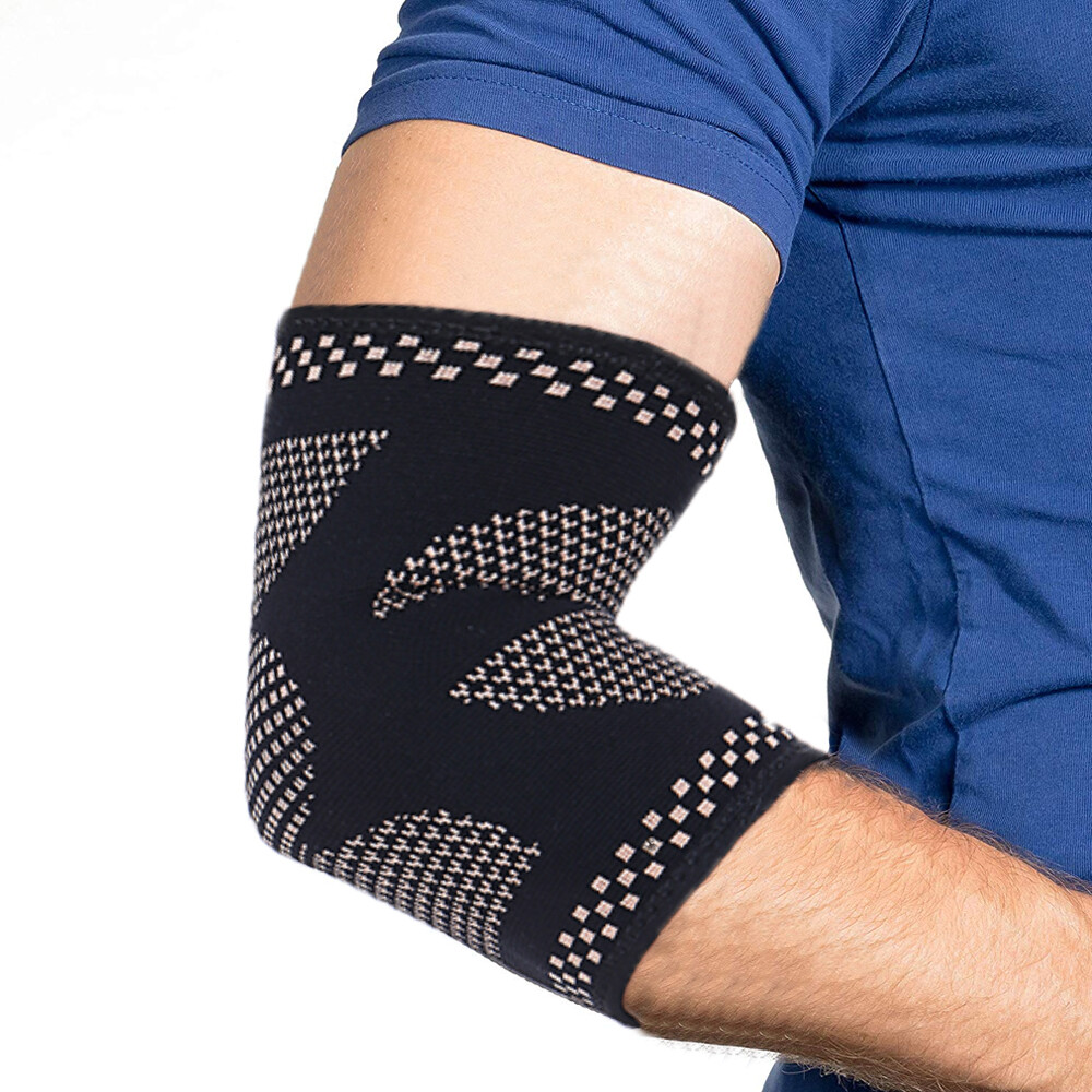 Copper Elbow Brace Compression Sleeves Arm Support Tendinitis Joint Pain Relief