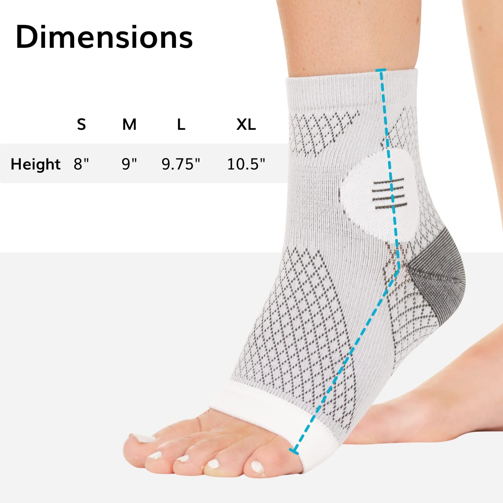 BraceAbility Neuropathy Socks (3 Pairs) – Multipack Peripheral Compression Di…