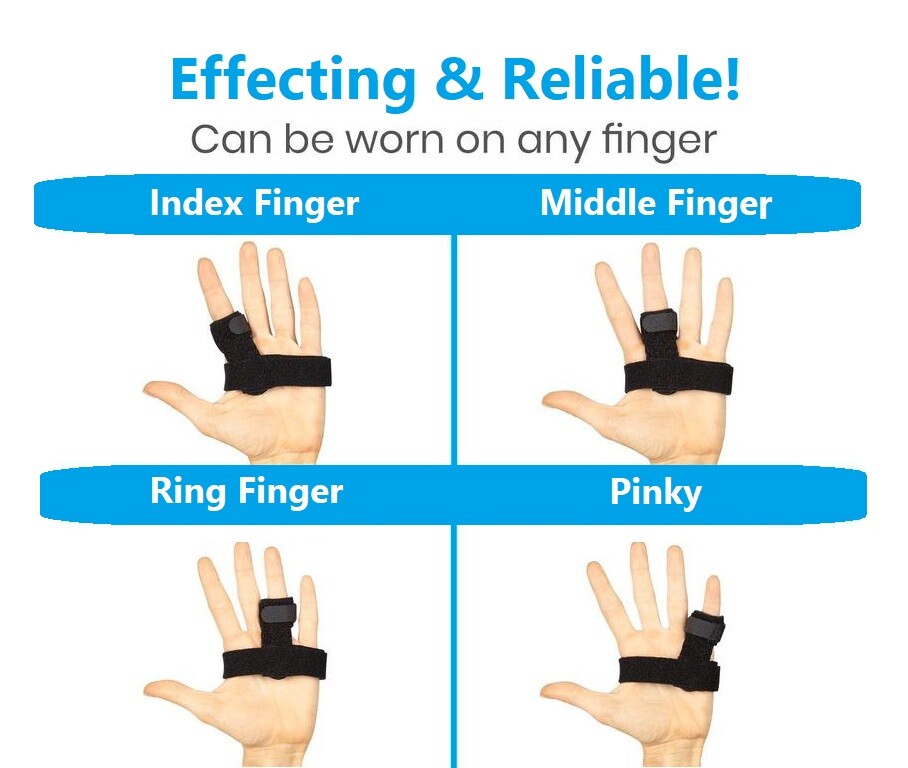 Adjustable Finger Protector Trigger Finger Splint Brace w/ Bar Hook&Loop Straps