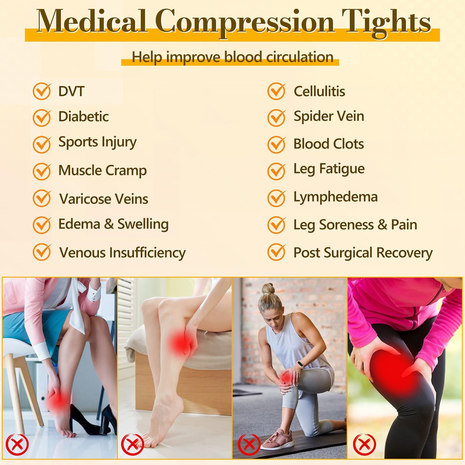 Compression Pantyhose for Women Men, 20-30 mmHg Graduated Compression Tights,…