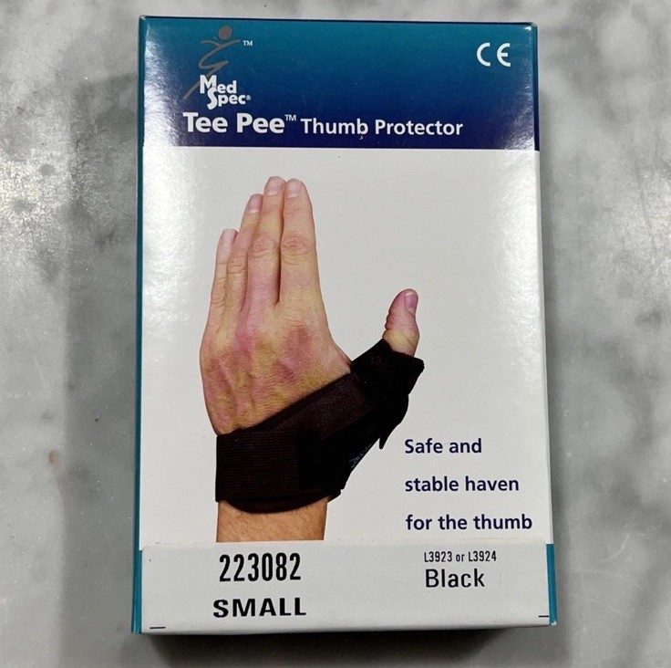 MedSpec Tee Pee Thumb Protector Size Small Left or Right Hand Black New USA