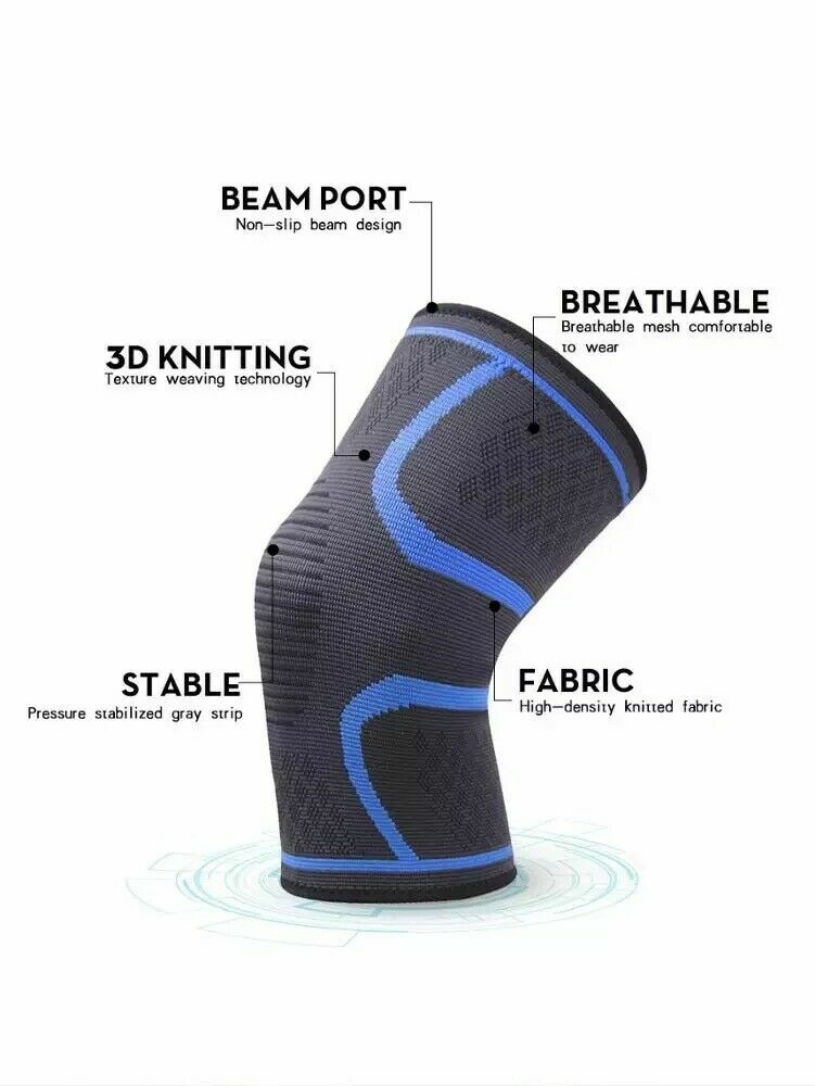 Knee Sleeve Compression Brace Support Joint Pain Arthritis Relief 1xSleeve USA