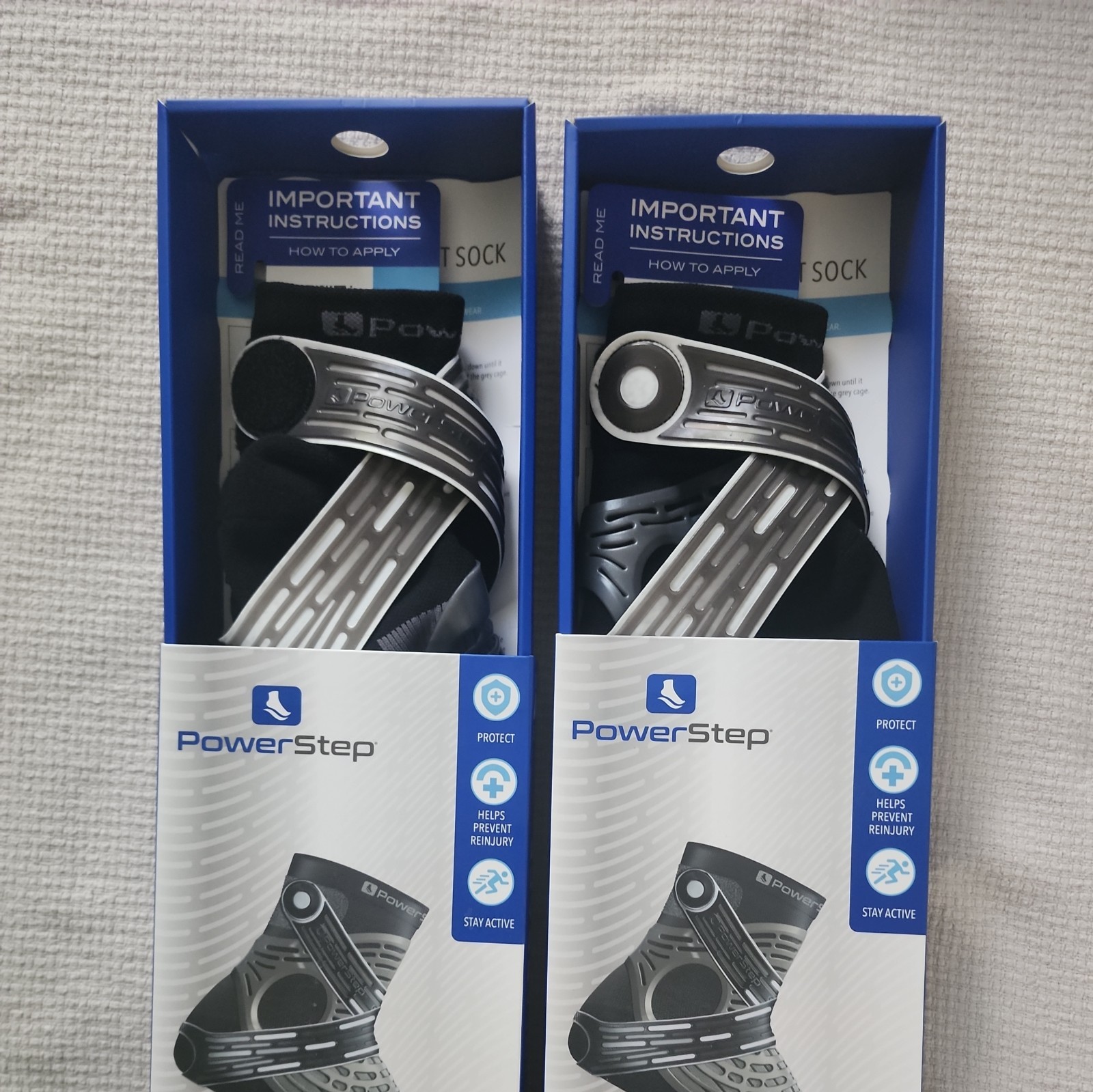 Powerstep Dynamic Ankle Brace Support Sock Size M 10-12.5 W 11-13.5 L/R NIB