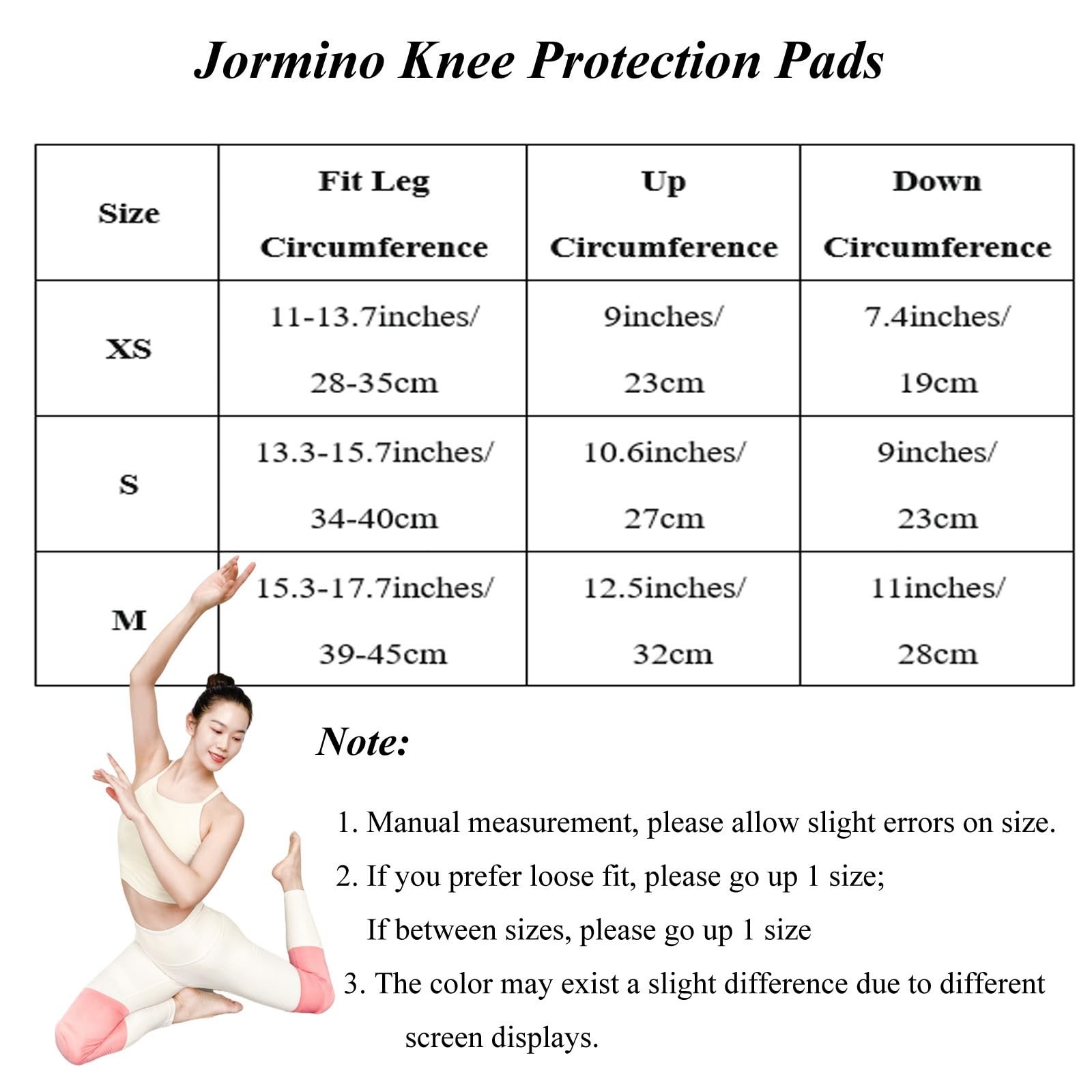 Compression Knee Sleeve With Gel Pads Yoga Dance Cheer Beige 1 PR