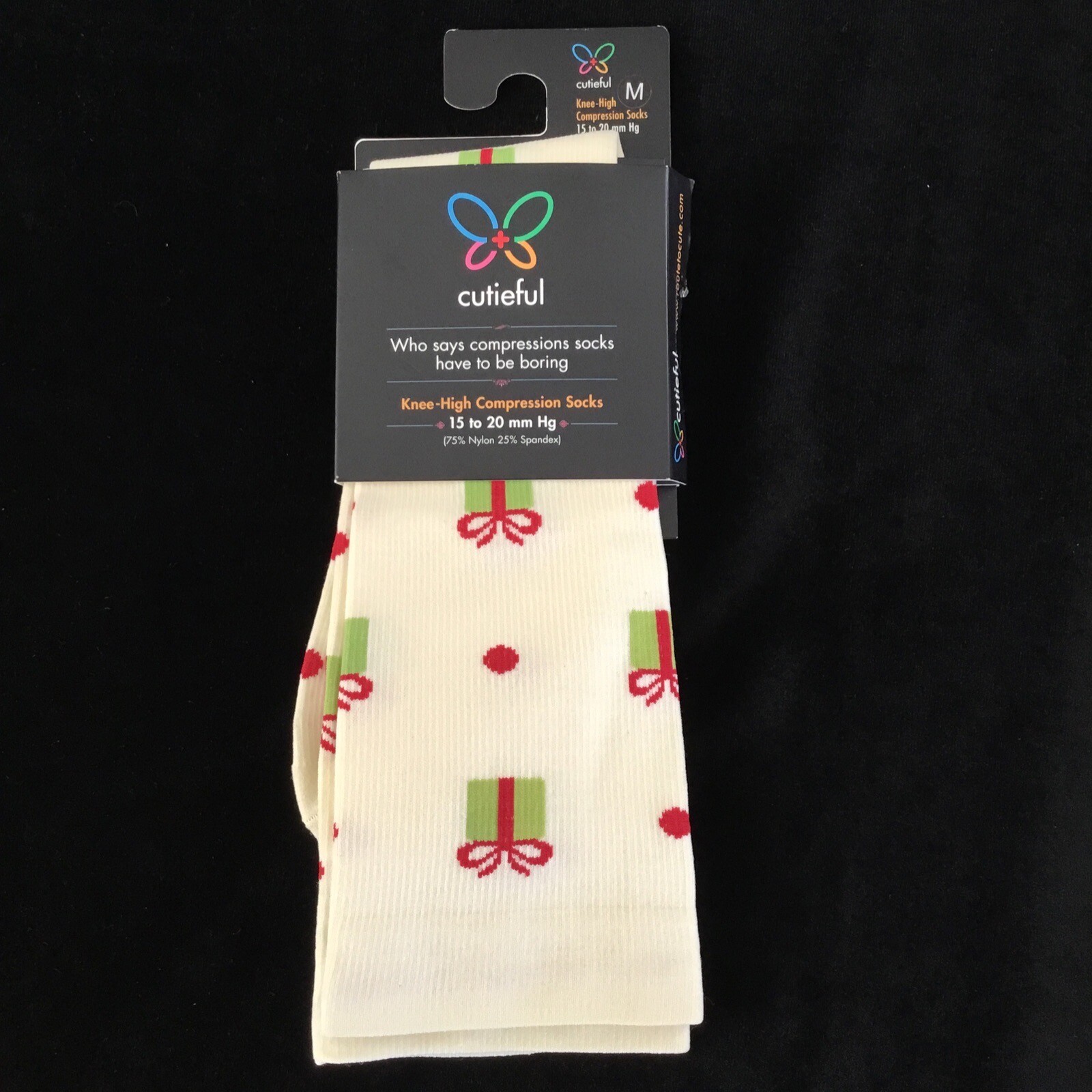 Cutieful Med Therapeutic Graduated 8-15 mmHg Compression Socks – Ivory Presents