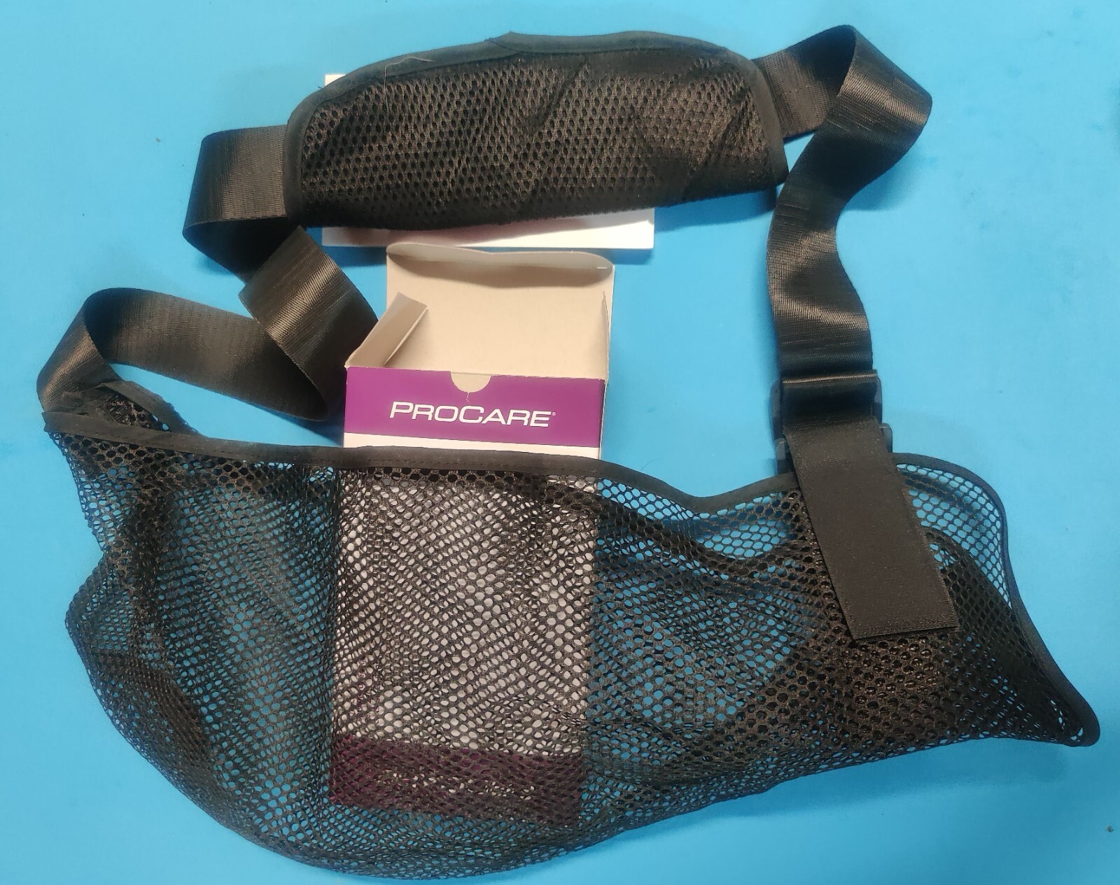 Procare 79-84157 Blue Black Mesh Vog Sling Shower with Pad Strap Large New NIB