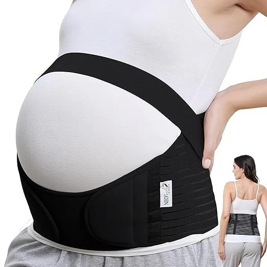 Pregnancy Support Belly Brace to Relieve Abdominal & Lower Back Pressure (Large)