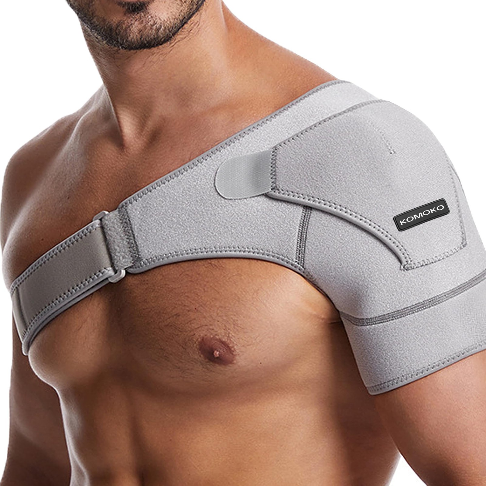 Komoko Shoulder Brace, Rotator Cuff Support Brace with Ice Pack Insertion Cap…