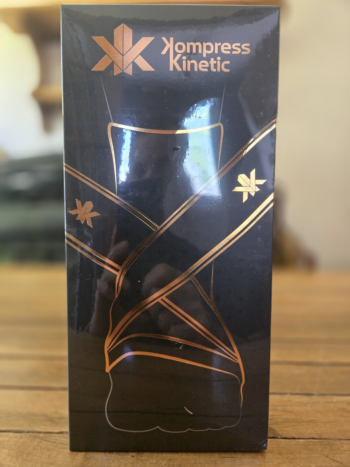 Kompress Kinetic Copper-Infused Compression Sleeve for Foot & Ankle, Black