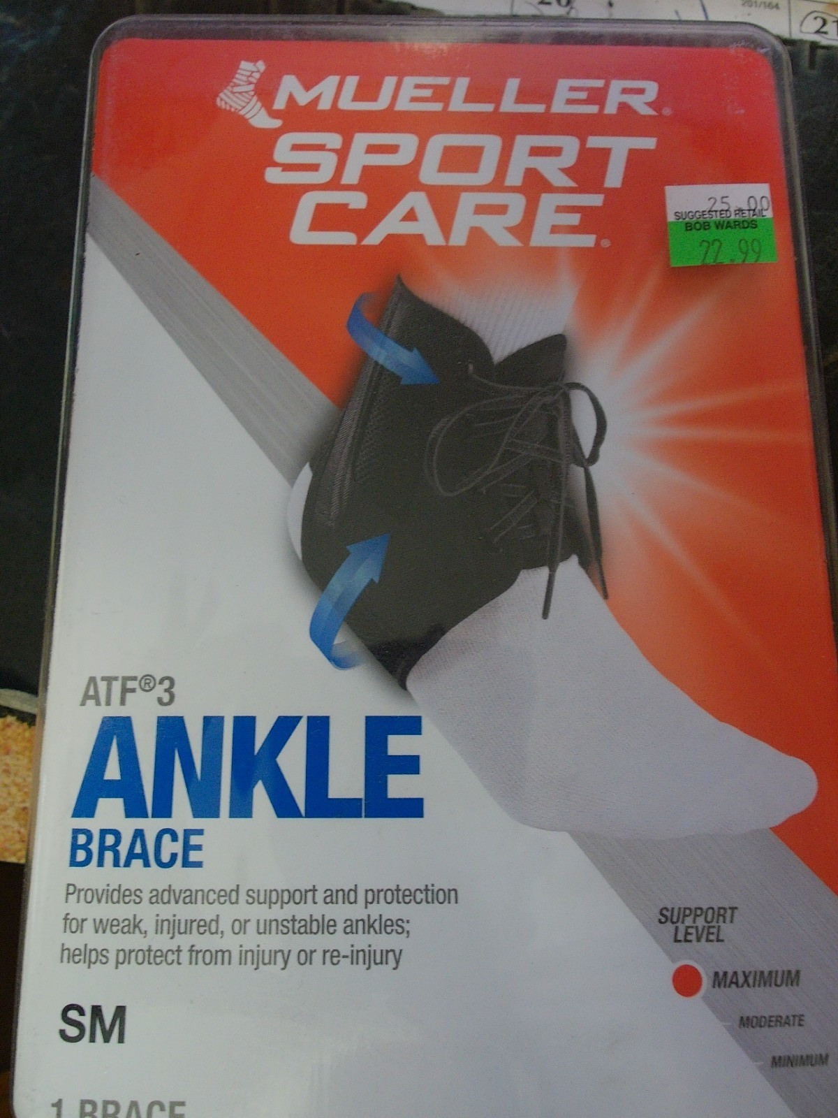 NEW Mueller Sport Care 42371 ATF 3 Ankle Brace SM Right Left Advanced Black