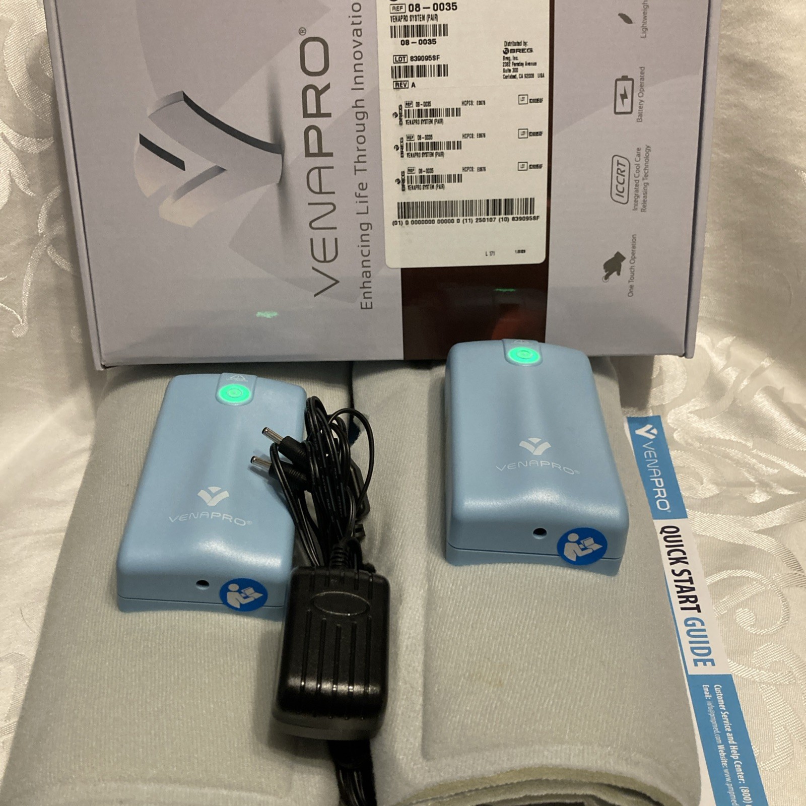 Venapro Air Release Leg Compression Devices Sleeves Easy One Touch Post Surgery