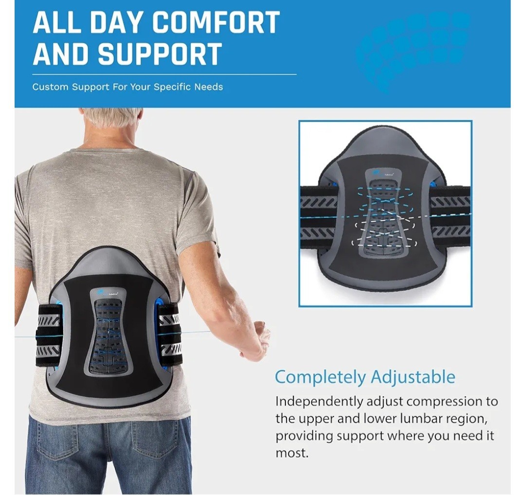 Ovation NU-FORM LSO Universal Back Brace Adjustable Lumbar Spinal Orthosis