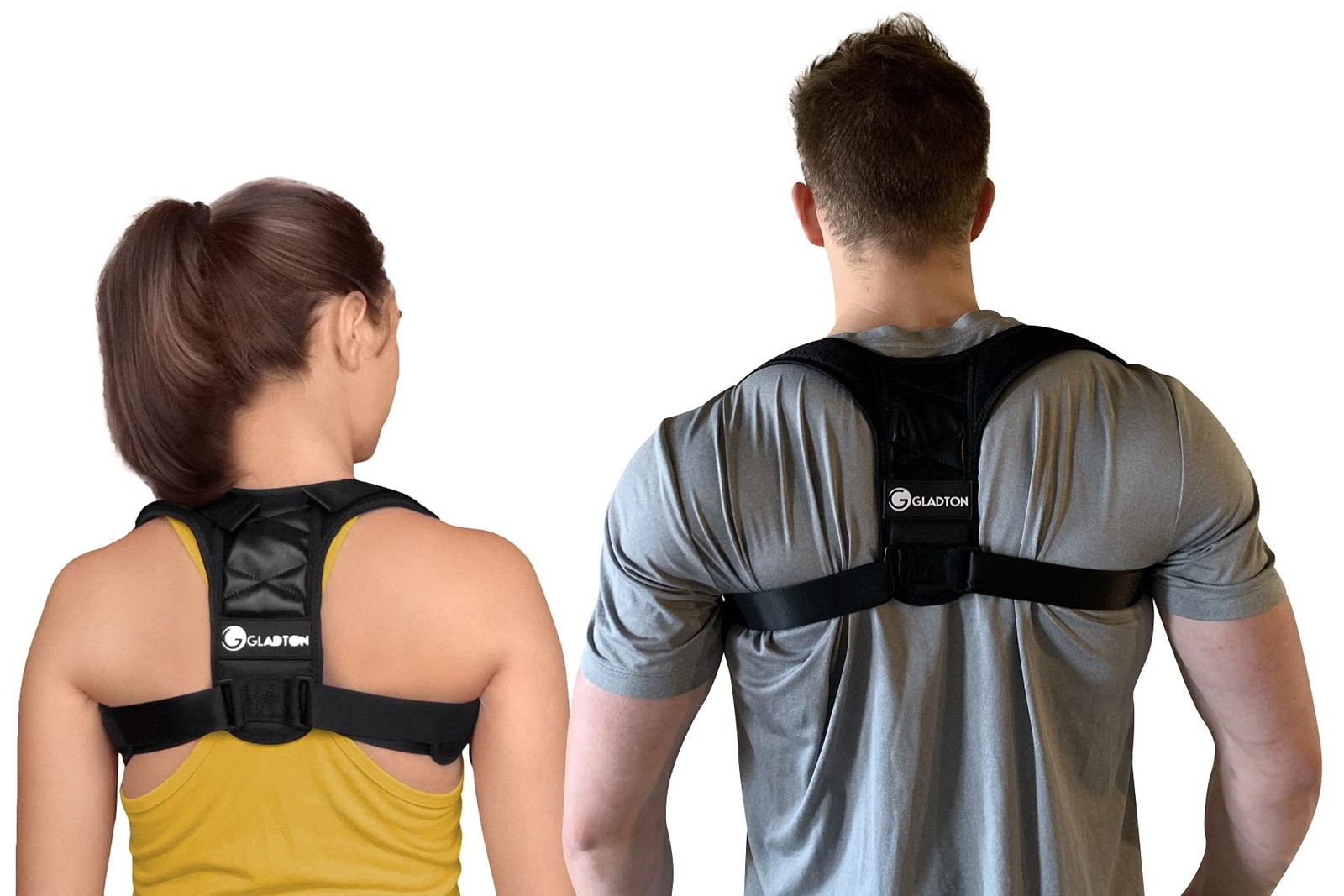GLADTON Posture Corrector Back Brace for Men and Women. XL (up to 60″)