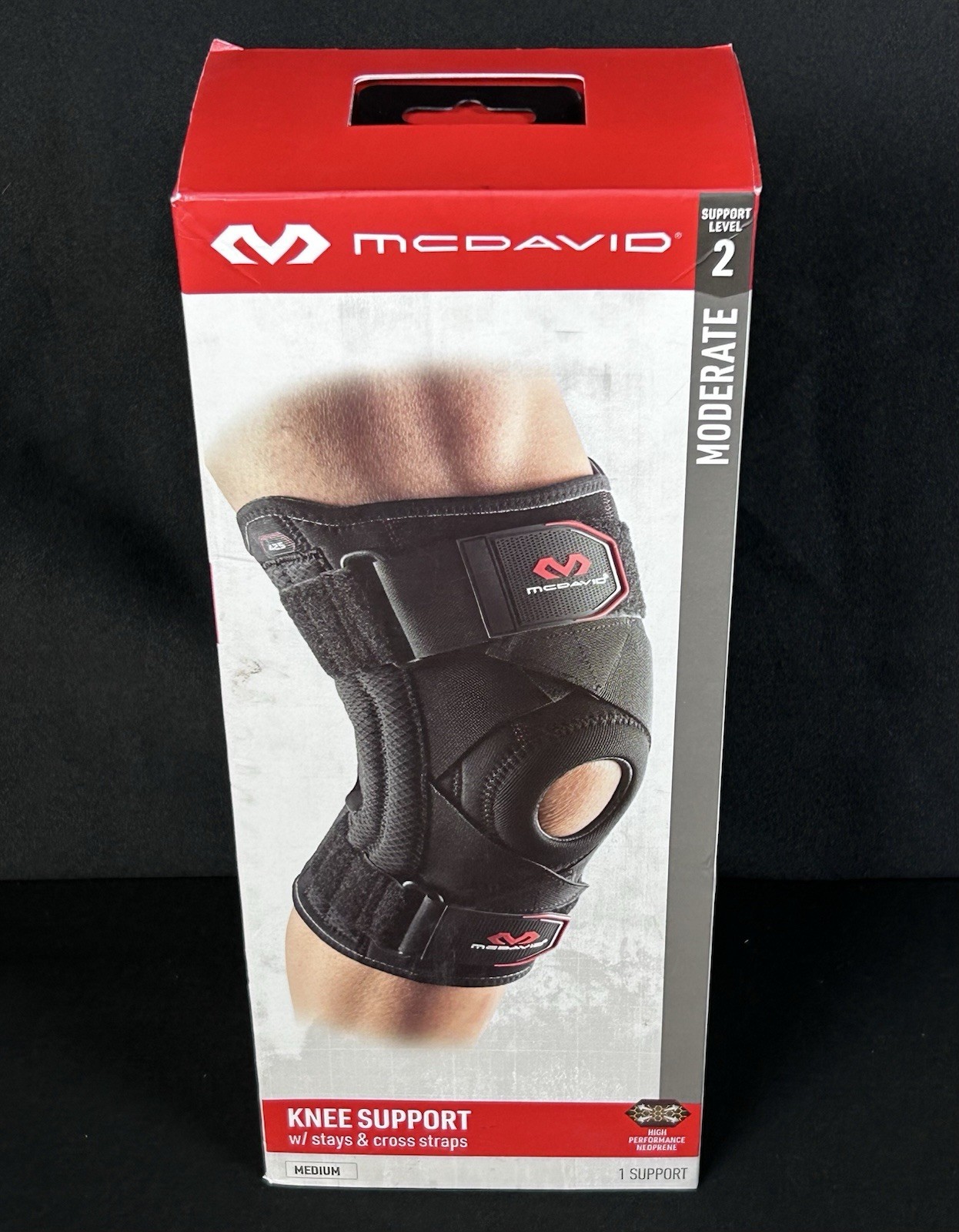 McDavid Knee Brace with Stays & Cross Straps Size Medium