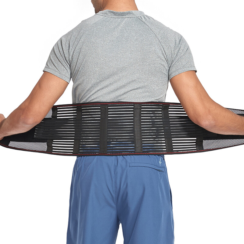 Men Copper Back Pro Compression Belt Adjustable Lower Lumbar Back Brace Support