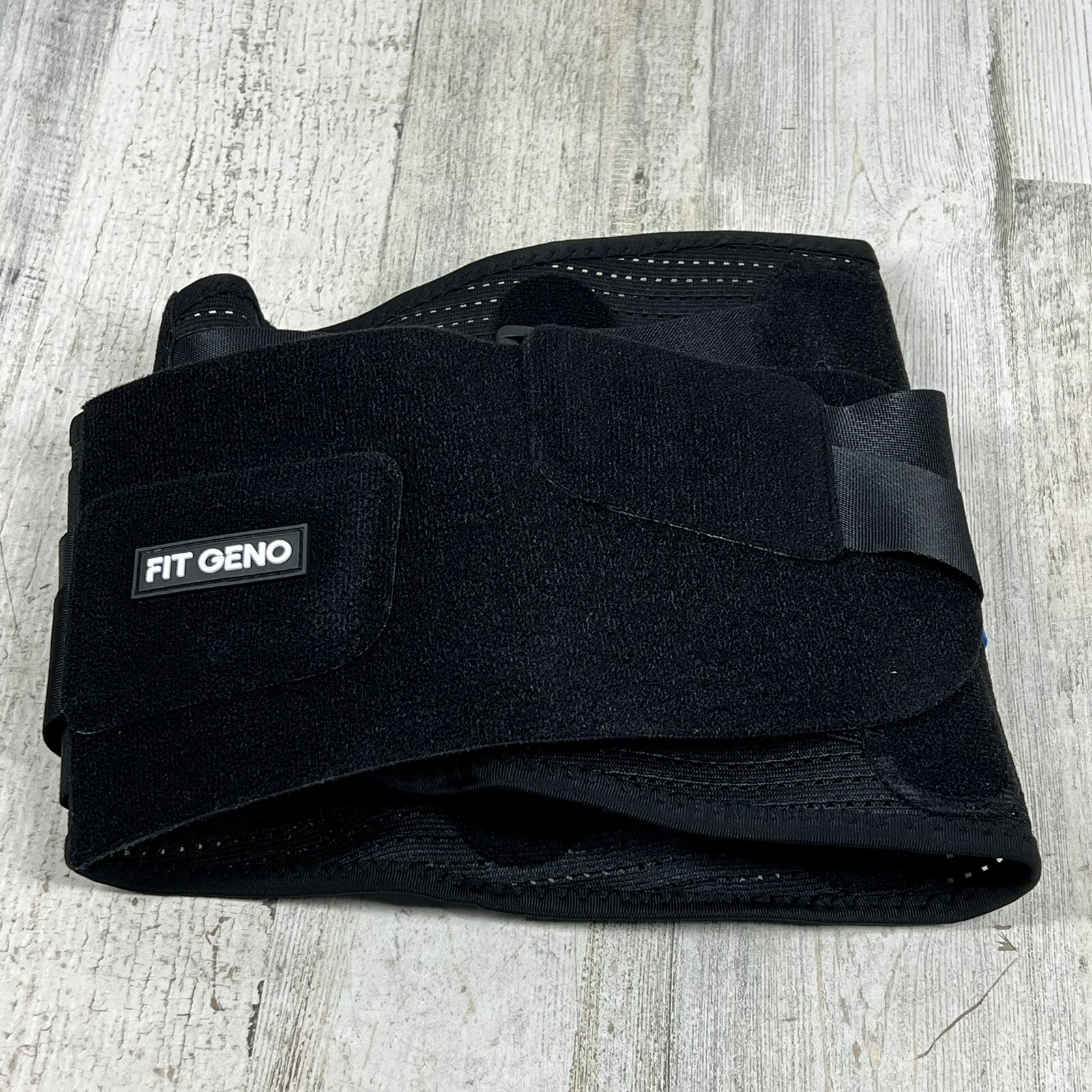Back Brace for Men and Women Medium Unisex Adjustable Black Fit Geno