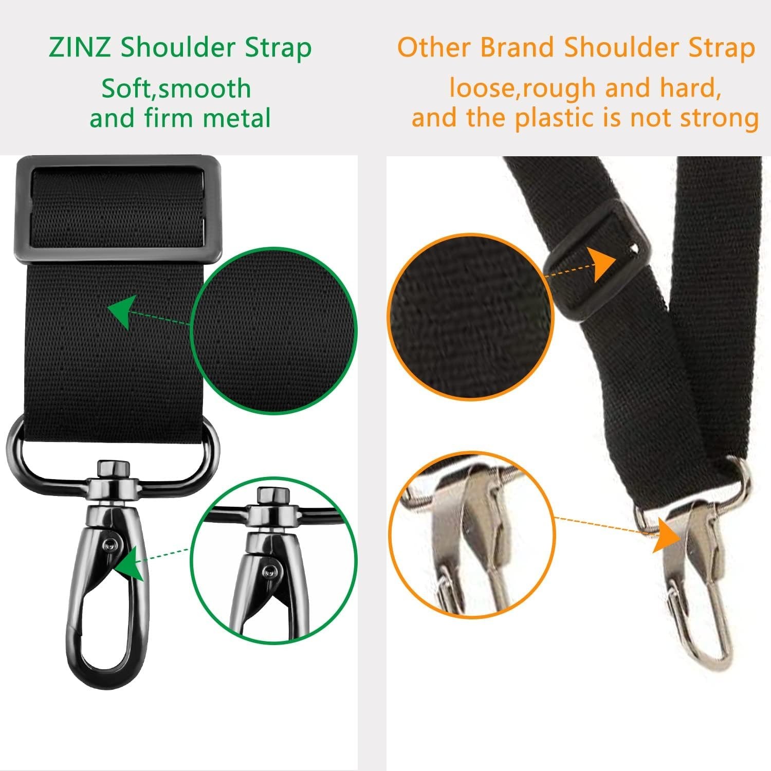 Shoulder Strap 58″ Ultra-Thick Fixed Padded and Adjustable Buckles Crossbody …