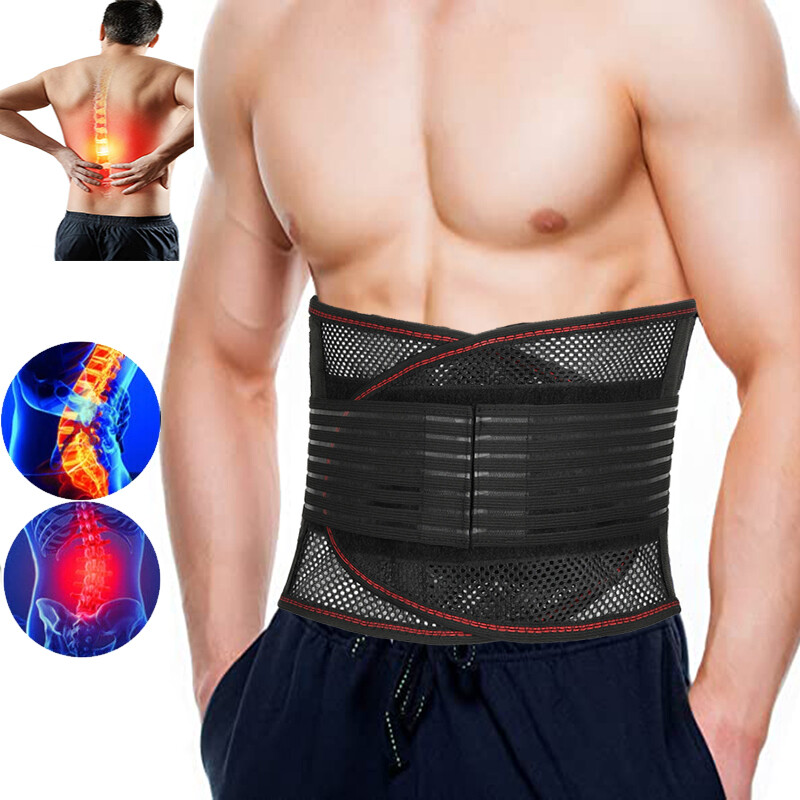 Lumbar Lower Back Support Belt Brace Wrap Pain Relief Adjustable Band Men Women