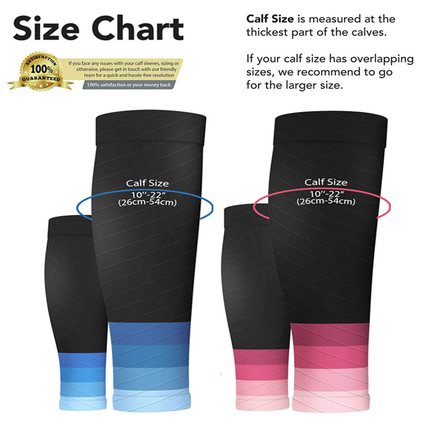 Calf Support Graduated Compression Leg Sleeve Sport Socks Outdoor Exercise Pair