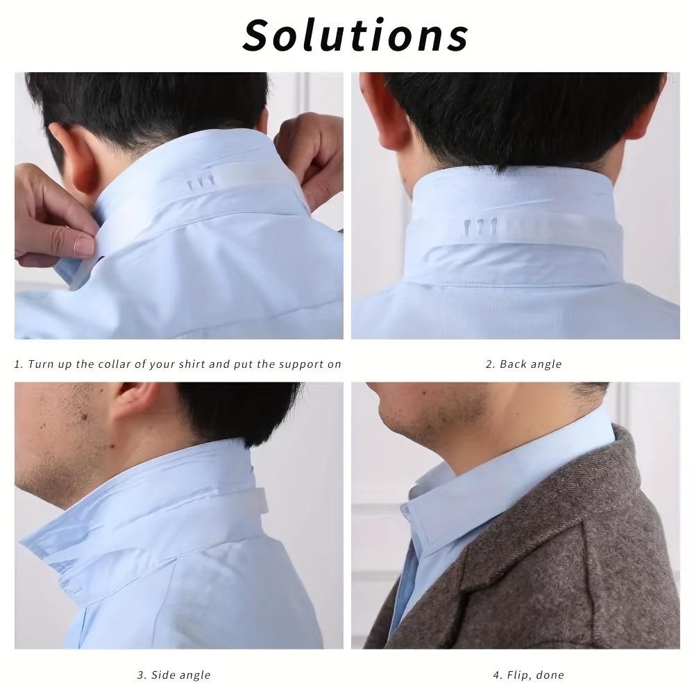 Adjustable Shirt Collar Support Neck Collar Stays Insert for Dress Shirts Suits