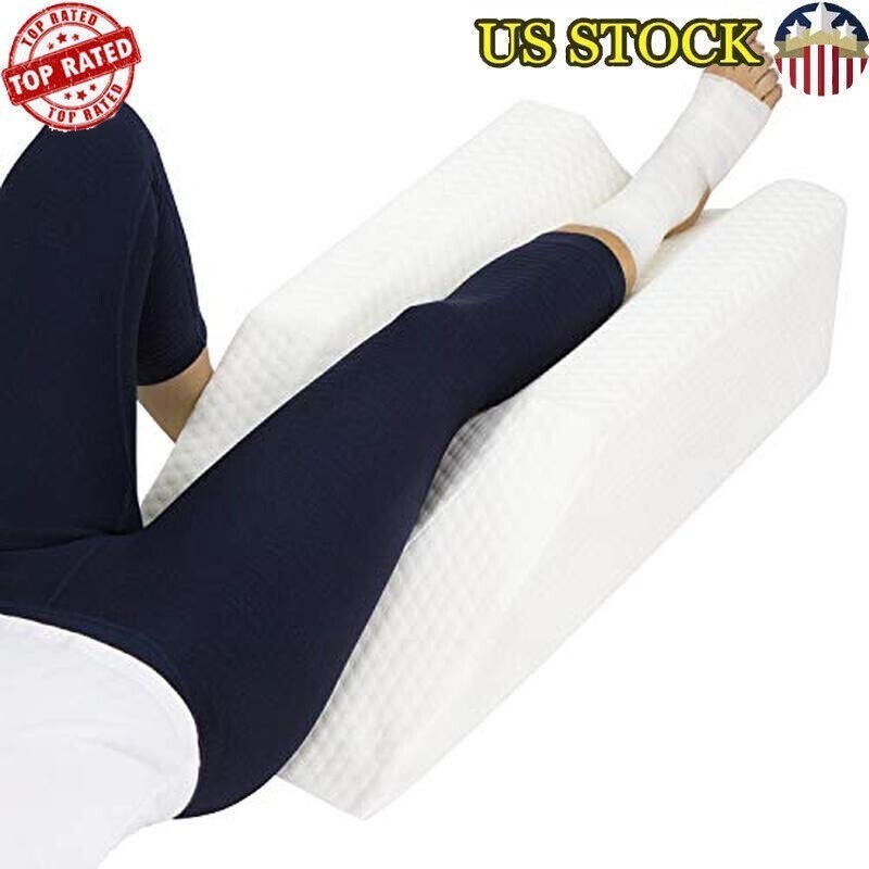 Leg Elevation Wedge Pillow Swelling Pain Relief Post Surgery Comfortable Support