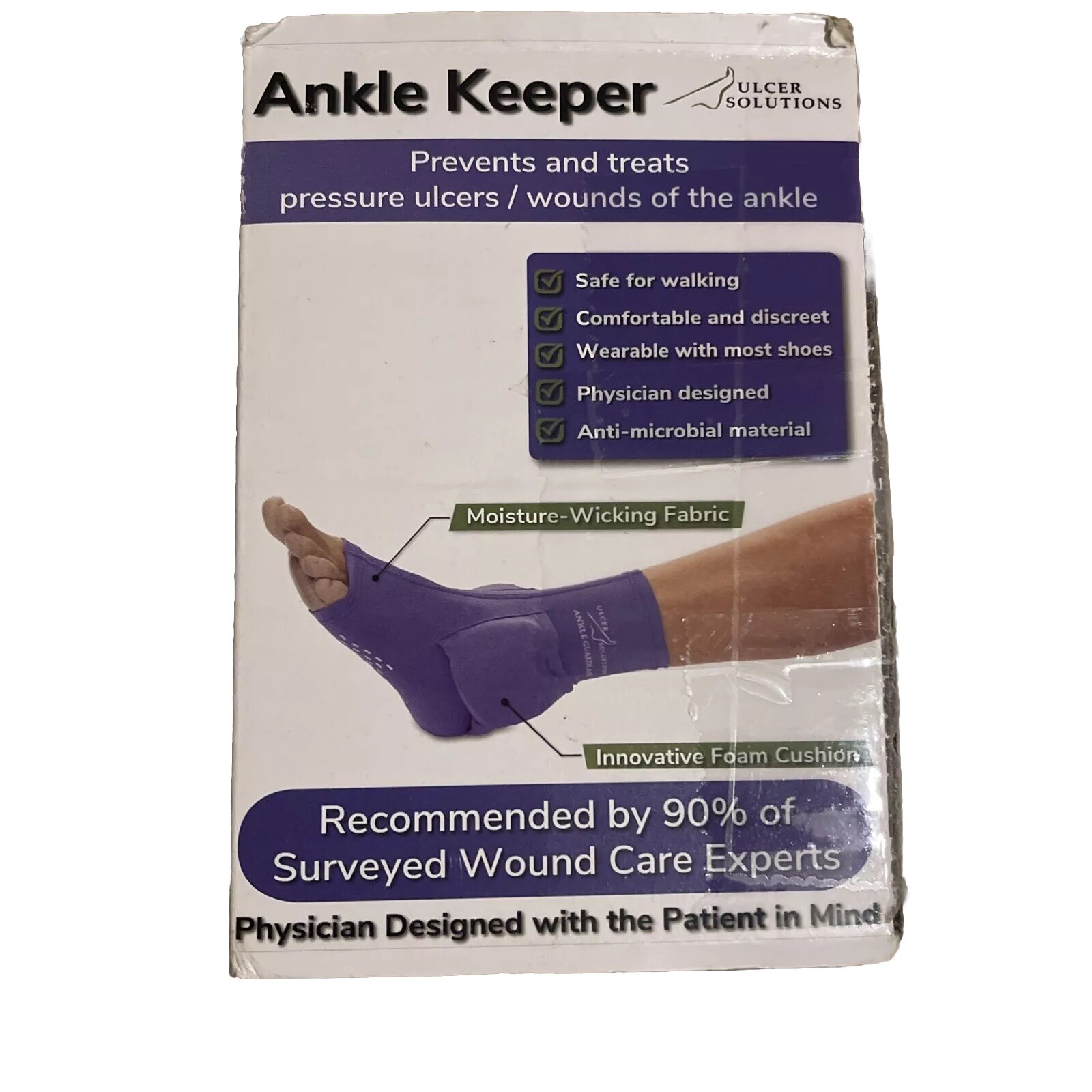 Ankle Keeper Ulcer Solutions. Prevents & Treats Pressure Ulcers & Wounds Size M