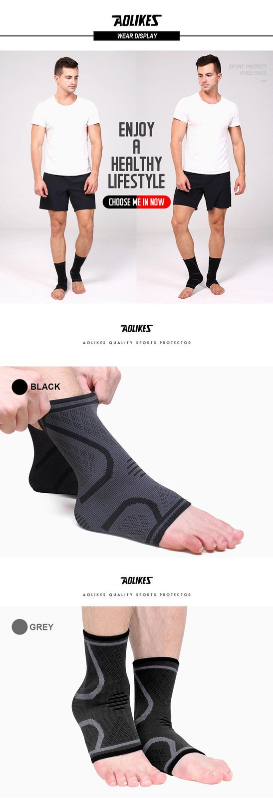 Aolikes 1pcs Ankle Brace for Women & Men,ankle Support Sleeve & Ankle Wrap – Com