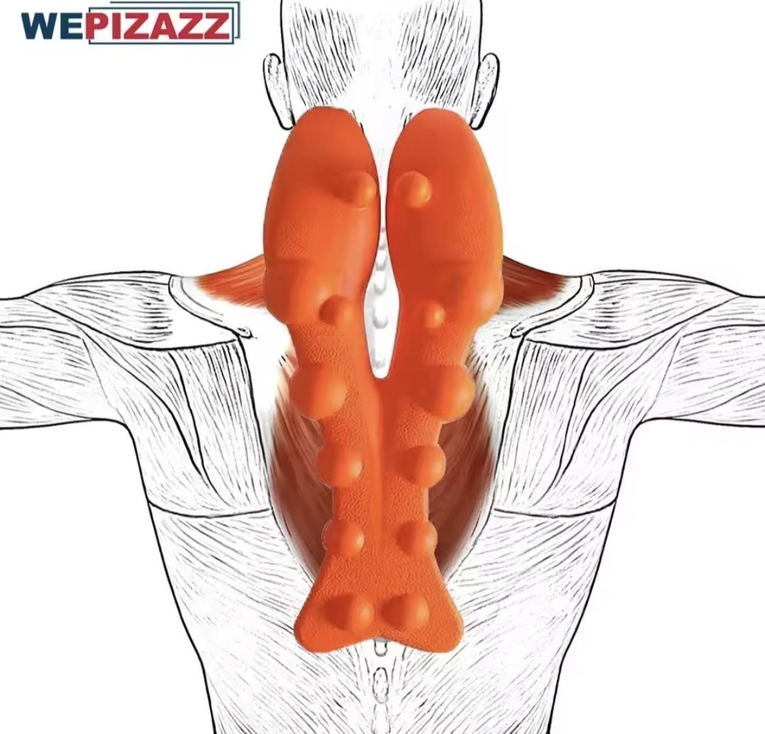 Neck and Shoulder Relaxer with Upper Back Massage Point