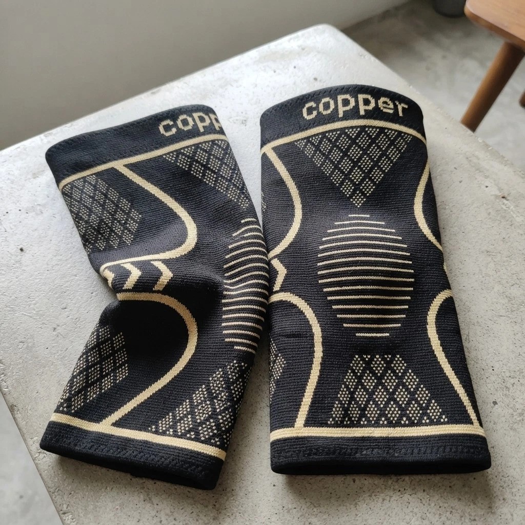 2 Pack Sleeves Copper Silver Brace Support Sport Joint Injury Pain Women & Men