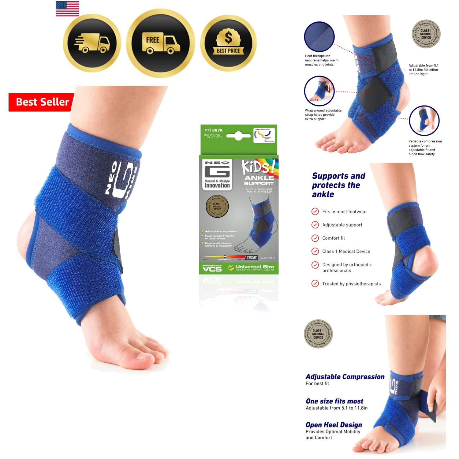 Ankle Brace for Kids – Support for Juvenile Arthritis, Joint Pain, Ankle Inju…