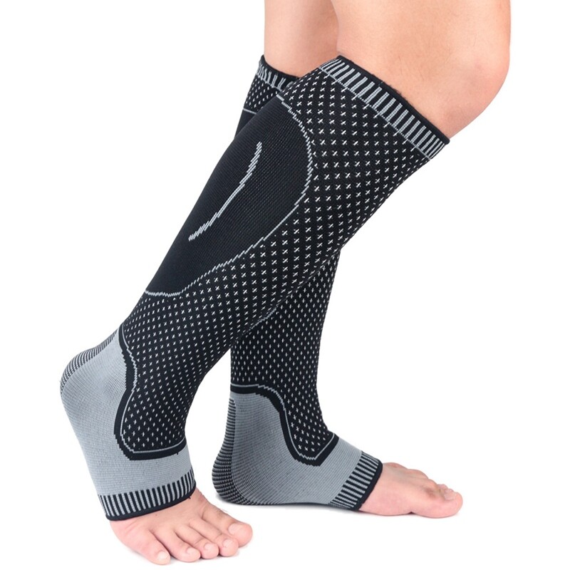 Calf Support Brace Ankle Compression Sleeve Socks Elastic Fasciitis Pain Relief