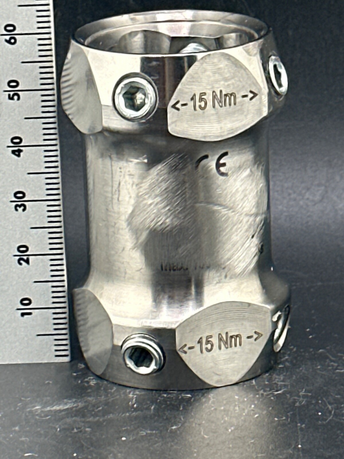 Prosthetic component adapter part. Double end female receiver.