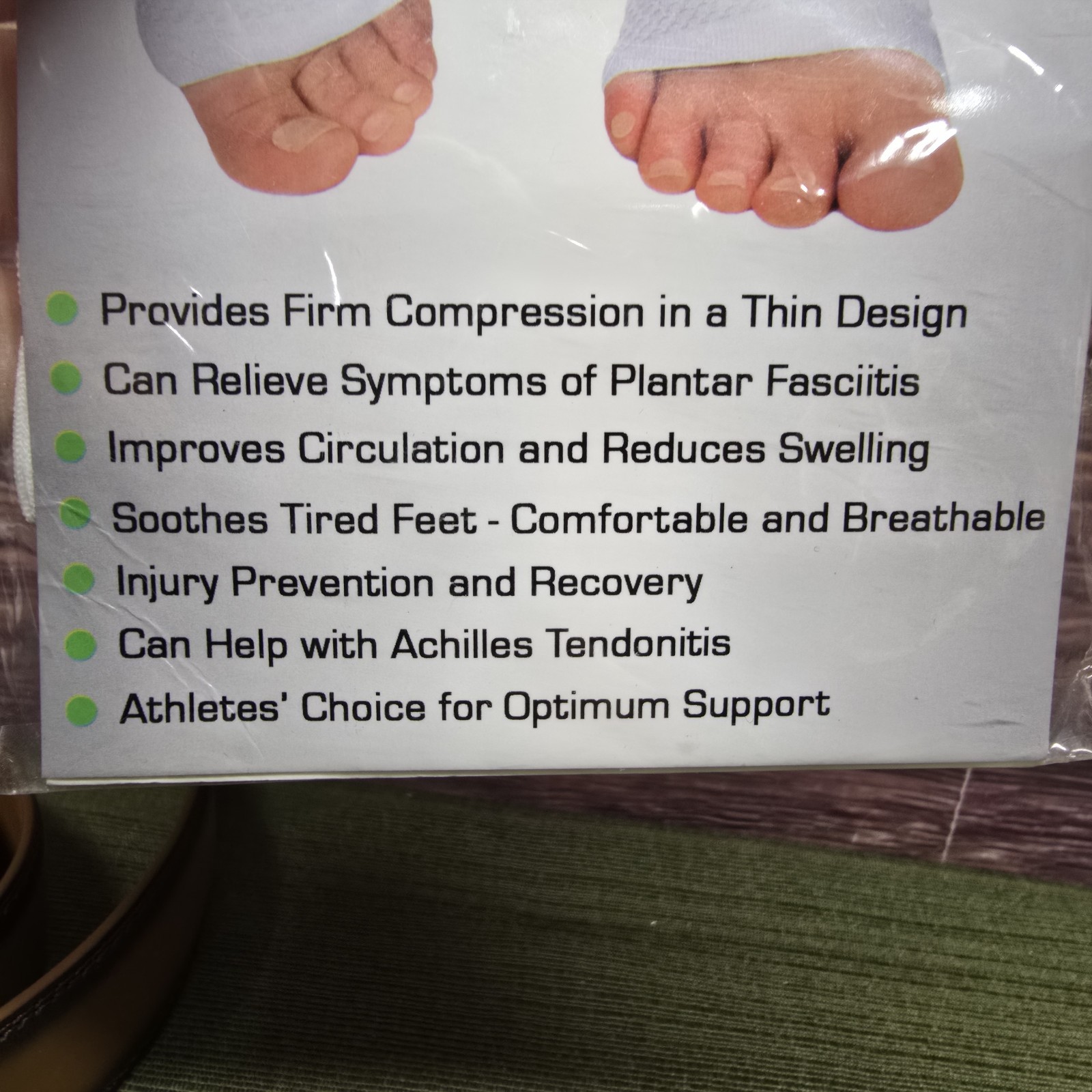 TechWare Pro Compression Ankle Foot Sleeve Unisex L/XL White New Support