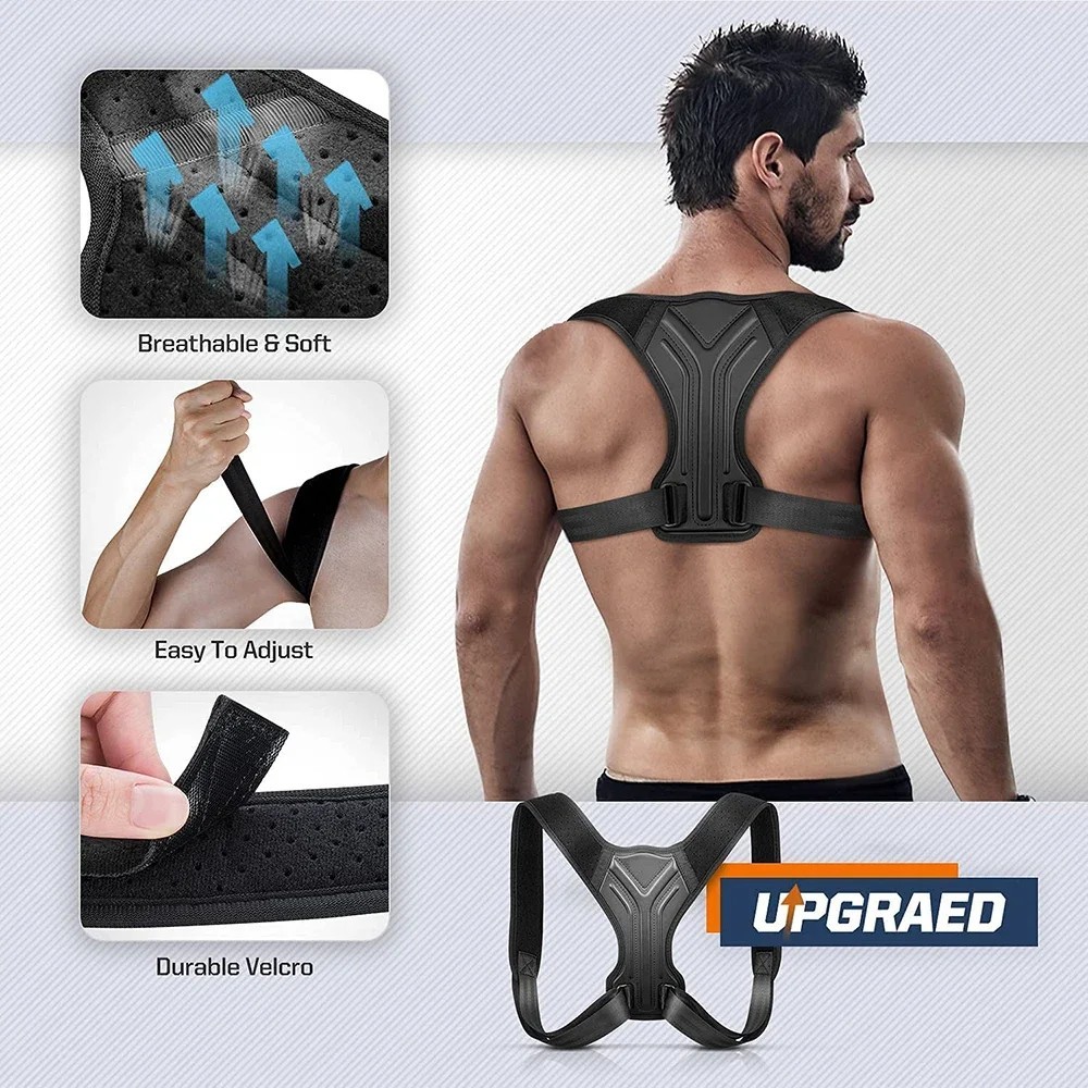Adjustable Back Shoulder Posture Corrector Belt Clavicle Spine Support Reshape Y
