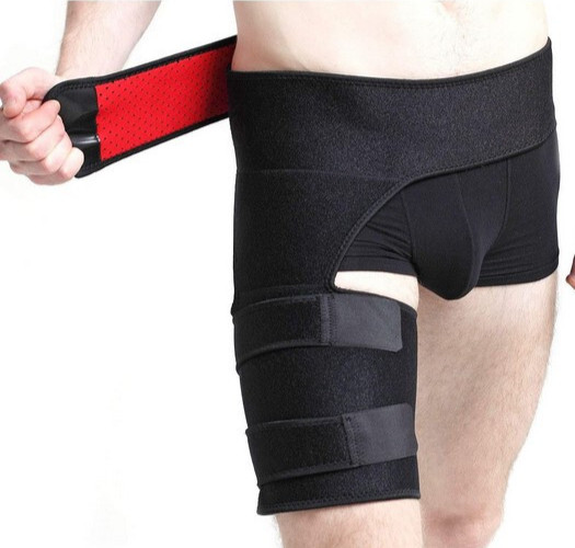Hip Brace Groin Compression Support Pain RELIEF Recovery Unisex Black
