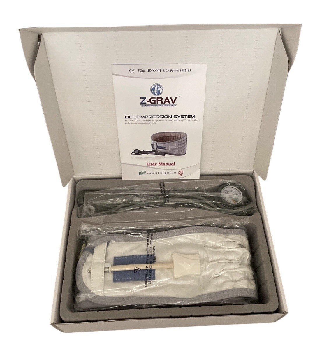 Z-Grav Spinal Decompression System Lumbar Belt For Back Pain Relief Sz. L