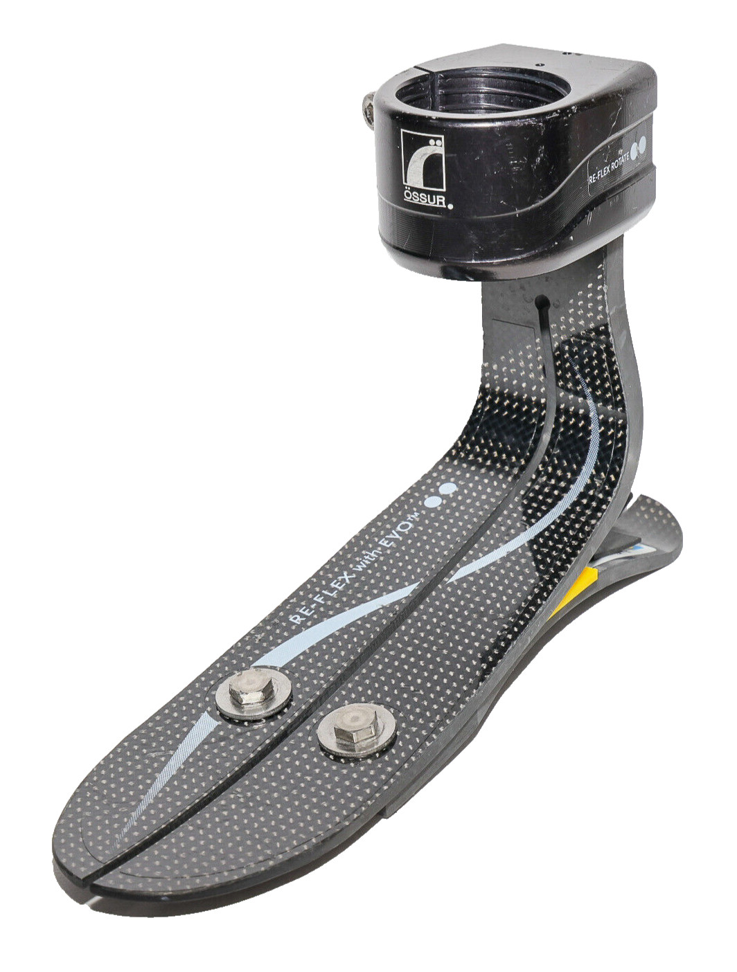OSSUR RE-FLEX w EVO CARBON X PROSTHETIC FOOT w RE-FLEX ROTATE ANKLE Sz 25 CAT 4