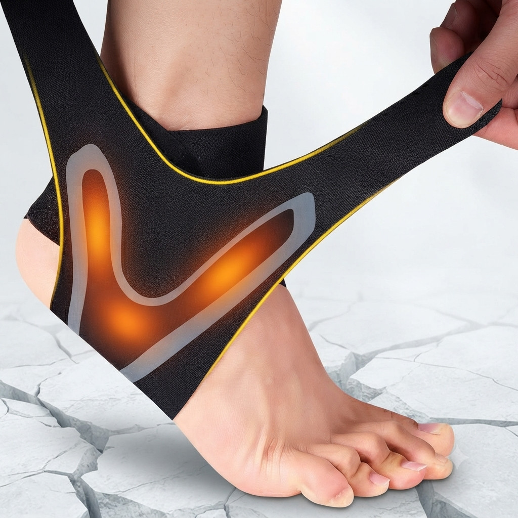 Ankle Brace Support Compression Sleeve Breathable Running Foot Bandage